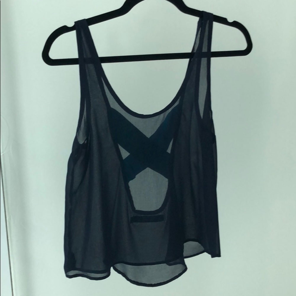 P.J. Kincaid Sexy sheer navy camisole